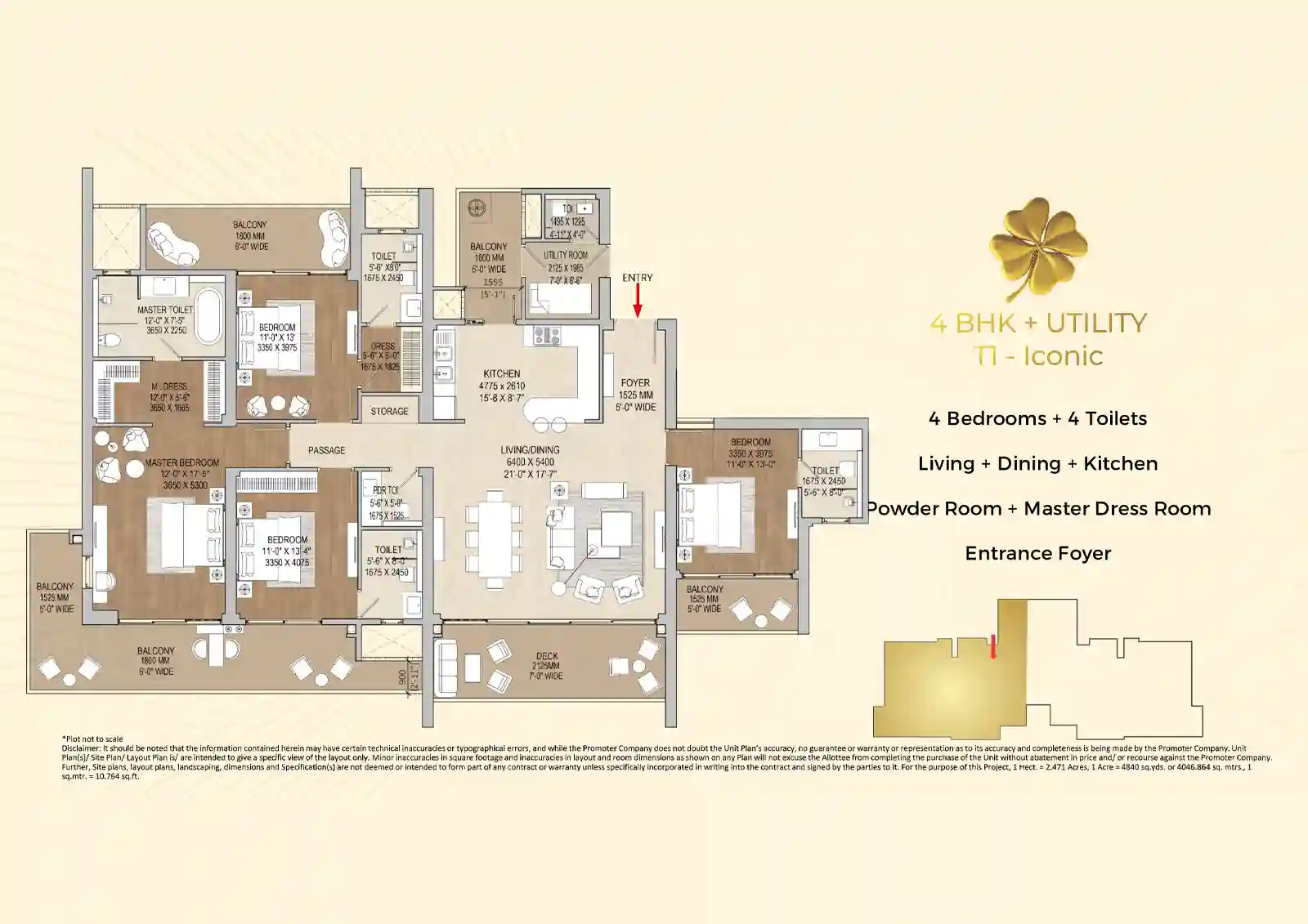 4BHK + Utility