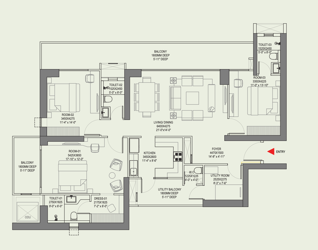 3BHK- TOWER 2