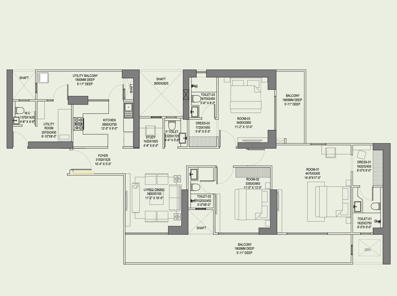 3BHK - TOWER 4
