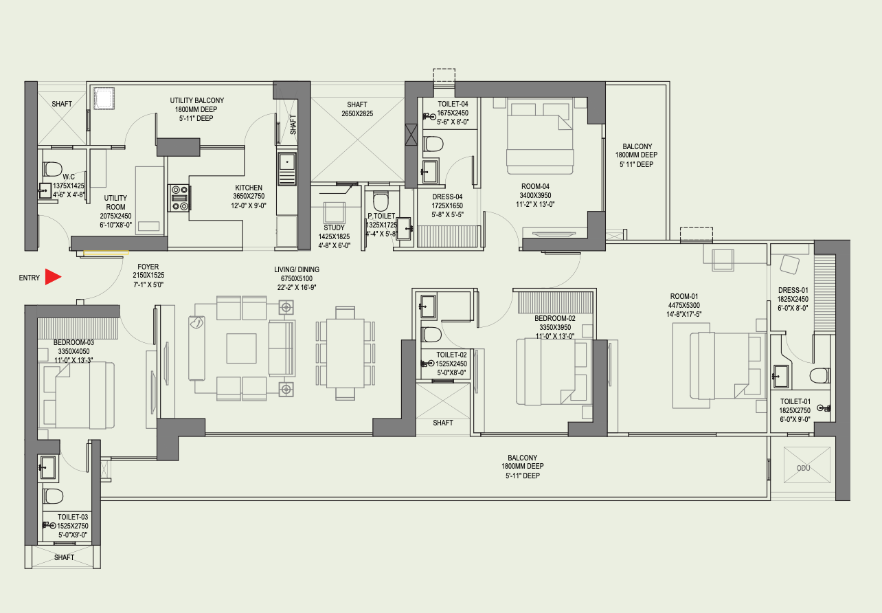 4BHK - TOWER 4 (TYPE 3)